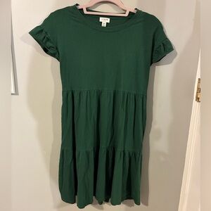 J. Crew Forest Green Casual Dress